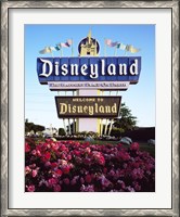 Framed Disneyland in Orange County, California, 1955