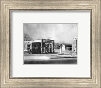 Framed Harlow's Service Station, Anaheim 1930
