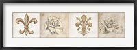 Fleur 4 Panel II Framed Print