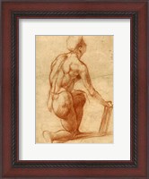 Framed Study of a Kneeling Figure