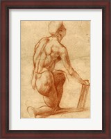 Framed Study of a Kneeling Figure