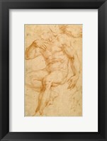 Framed Studies of a Male Nude, a Drapery, and a Hand