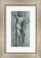 Framed Nude Man Carrying a Rudder on His Shoulder