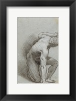 Framed Kneeling Figure