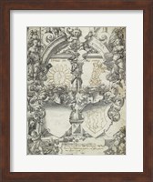 Framed Design for a Marriage Window with the Seasons Spring and Summer