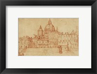 Framed View of Saint Peter's (recto); Study of a Young Man