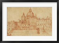 Framed View of Saint Peter's (recto); Study of a Young Man