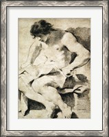 Framed Study of a Seated Young Man