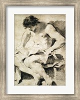 Framed Study of a Seated Young Man