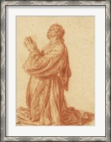 Framed Study of a Kneeling Man