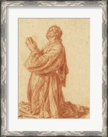 Framed Study of a Kneeling Man