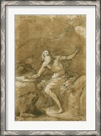Framed Saint Jerome Hearing the Trumpet of the Last Judgement - posed