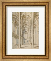 Framed Interior of a Gothic Church