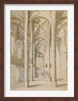 Framed Interior of a Gothic Church