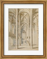 Framed Interior of a Gothic Church