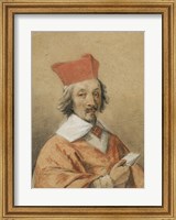 Framed Portrait of Armand-Jean du Plessis, Cardinal de Richelieu