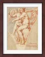 Framed Venus and Cupid after Raphael