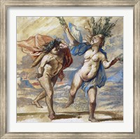 Framed Apollo and Daphne