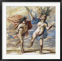 Framed Apollo and Daphne