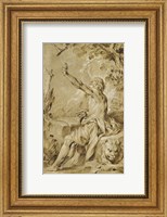 Framed Saint Jerome Hearing the Trumpet of the Last Judgement