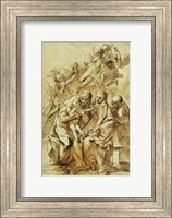 Framed Holy Family with Saint Anne