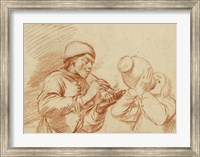 Framed Studies of a Man Smoking and a Man Drinking