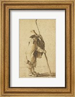 Framed Young Herdsman Leaning on His Houlette