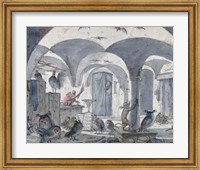 Framed Enchanted Cellar with Animals