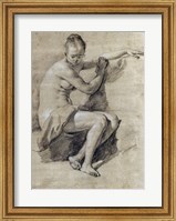 Framed Seated Female Nude