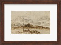 Framed Landscape in Latium with Farm Laborers