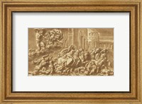 Framed Sons of Niobe Being Slain by Apollo and Diana
