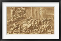 Framed Sons of Niobe Being Slain by Apollo and Diana