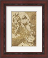 Framed Saint Francis Interceding with the Virgin on Behalf of a Female Saint