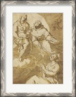 Framed Saint Francis Interceding with the Virgin on Behalf of a Female Saint