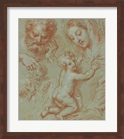 Framed Studies of the Madonna and Child and of Heads