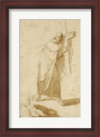 Framed Monk Carrying a Cross