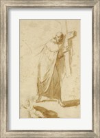 Framed Monk Carrying a Cross