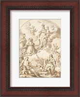 Framed Crowned Madonna and Child in Glory