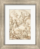 Framed Crowned Madonna and Child in Glory