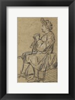 Framed Study of a Seated Man