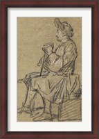 Framed Study of a Seated Man