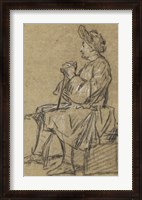 Framed Study of a Seated Man