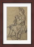 Framed Study of a Seated Man