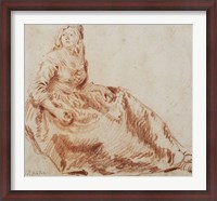 Framed Study of a Seated Woman
