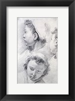 Framed Three Studies of the Head of a Youth
