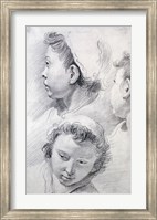 Framed Three Studies of the Head of a Youth