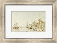 Framed Imaginary View of a Venetian Lagoon