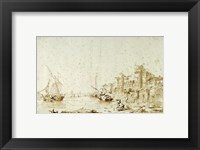 Framed Imaginary View of a Venetian Lagoon