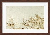 Framed Imaginary View of a Venetian Lagoon