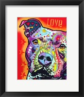 Framed Thoughtful Pit Bull 2